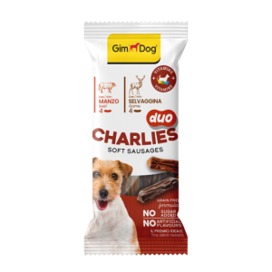 Snacks > CHARLIES DUO SOFT SAUSAGES BEEF & GAME 60GR | GIMBORN