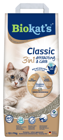 Clumping litters > BIOKAT'S* CLASSIC 3in1 ATTRAC. & CARE 10L | GIMBORN