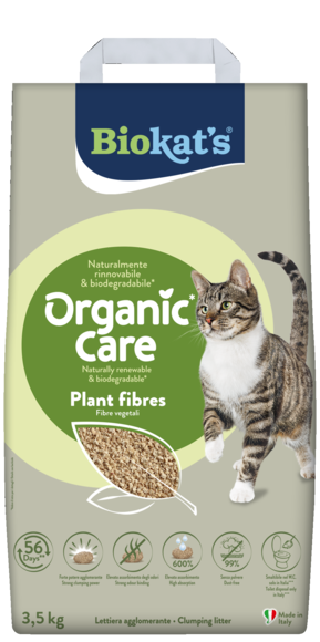 Clumping litters > Biokat's* Organic** Care Plant fibres 3.5 kg | GIMBORN