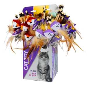Toys > CAT TEASER W/PLUSH&CATNIP | GIMBORN